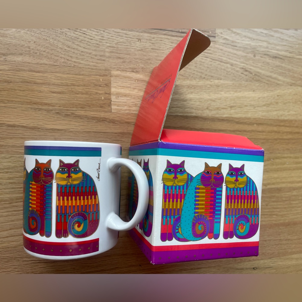 Laurel Burch Mug - Rainbow Cat Cousins